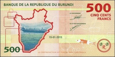 BURUNDI 500 FRANCS 2015 PICK 50a S/C - Imagen 2