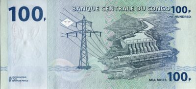 REPUBLICA DEMOCRATICA DEL CONGO 100 FRANCS 2007 PICK 98a S/C - Imagen 2